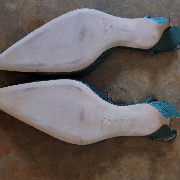 Green Monolo Blahnik Heel | 40 - Picture 2 of 2